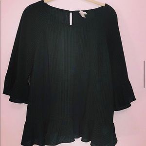 A New Day Green Checkered Blouse